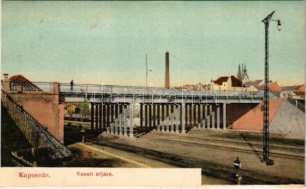 Kaposvár, Vasúti átjáró. Gerő Zsigmond kiadása