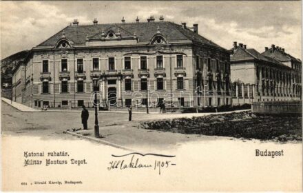 Budapest XI. Kelenföld, Katonai ruhatár / Militär Monturs-Depot. Divald Károly 664. sz.