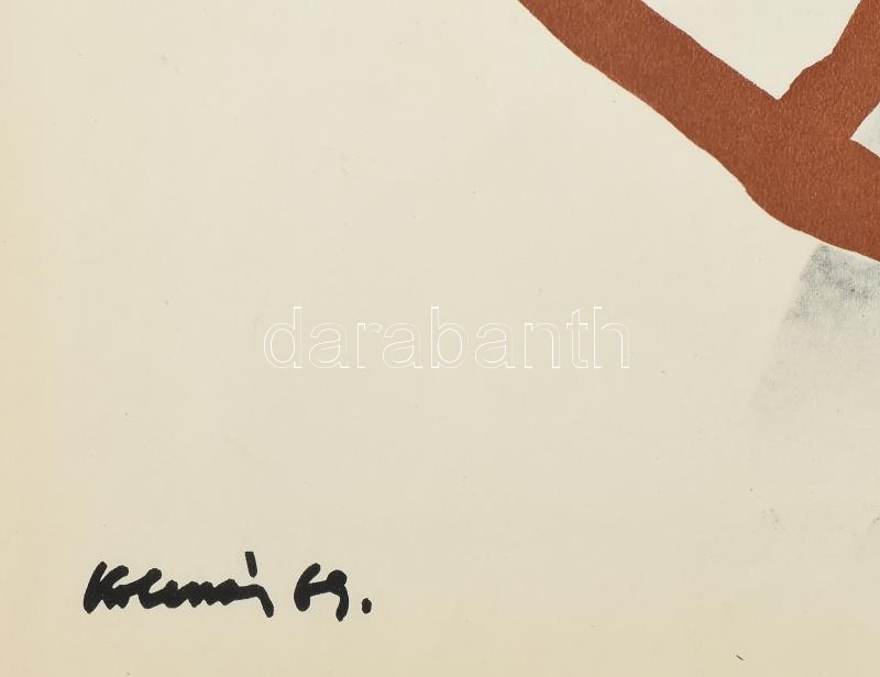 1969 ,,Galileo Galilei' bolgár-olasz film magyar plakátja, Kemény 69 jelzéssel, hajtogatva, 82,5x56,5 cm - Image 2