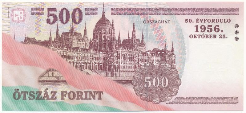 2006. 500Ft alacsony 'EC 0000065' sorszámmal 'A forradalom 50. évfordulója 1956. október 23.' T:I / Hungary 2006. 500 Forint with low 'EC 0000065' serial number, '50th Anniversary of 1956. october 23rd' C:UNC Adamo F54EE1 - Image 2