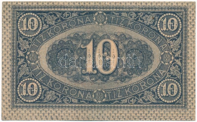 1919. augusztus 9. 10K 'F 2052 198558' T:II- / Hungary 9th August 1919. 10 Korona 'F 2052 198558' C:VF Adamo K13 - Image 2