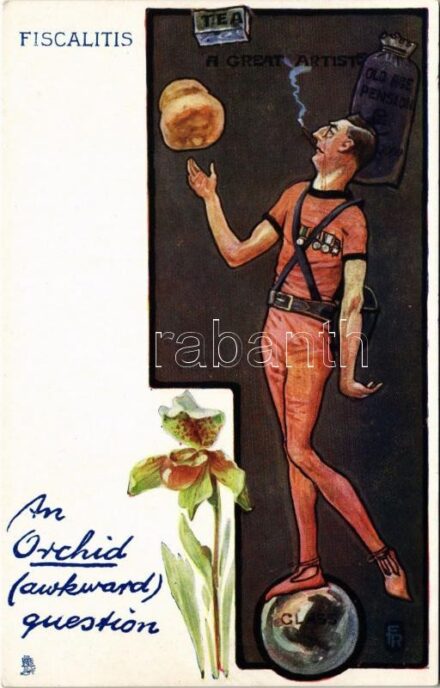 Fiscalitis. An orchid (awkward) question. Raphael Tuck & Sons 'Fiscal' Series 6139.