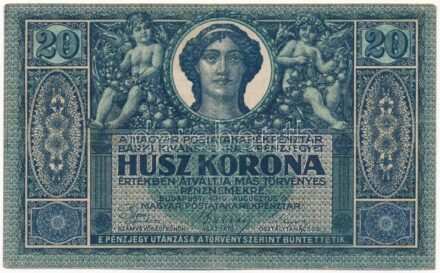 1919. augusztus 9. 20K 'R 2025 292034' T:III / Hungary 9th August 1919. 20 Korona 'R 2025 292034' C:F Adamo K20