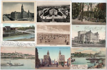 Régi magyar városképes lapok, több mint 60 db / Hungary, more than 60 old postcards