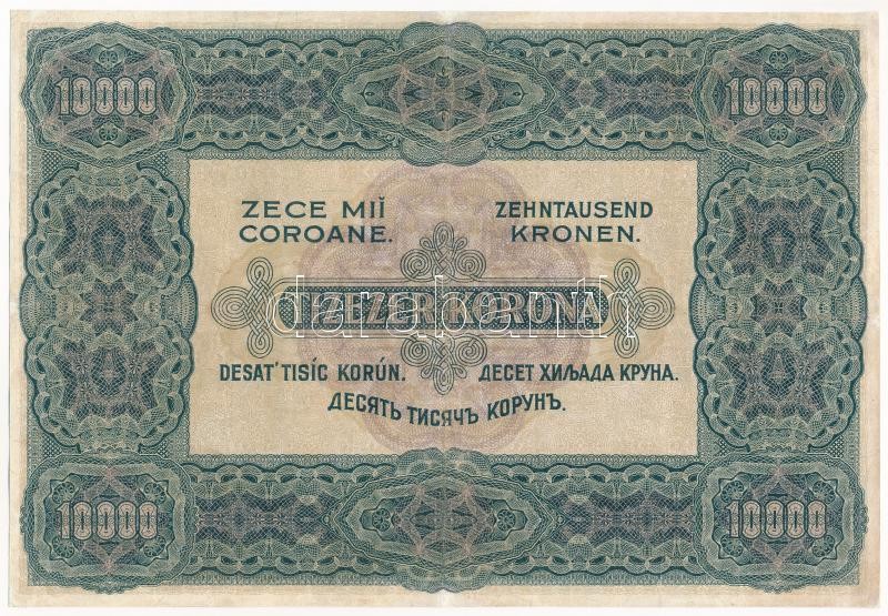1920. 10.000K 'Orell Füssli Zürich' piros sorozat- és sorszámmal 'C14 043274' T:III restaurált / Hungary 1920. 10.000 Korona 'Orell Füssli Zürich' with red series and serial number 'C14 043274' C:F restored Adamo K41 - Image 2