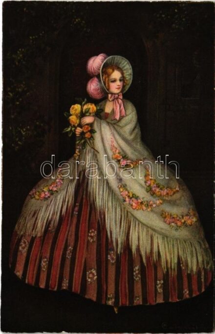 Italian lady art postcard. 2121. s: Colombo
