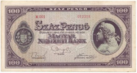 1945. 100P 'E 001 012318' T:III Adamo P18