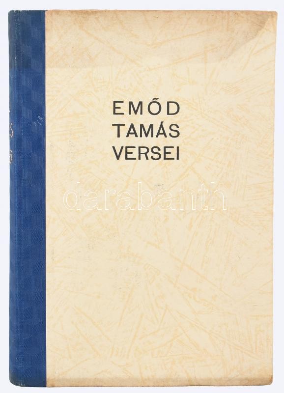 Emőd Tamás versei. Nagyvárad. é.n. Petőfi nyomda. Kiadói, foltos félvászon kötésben - Image 2