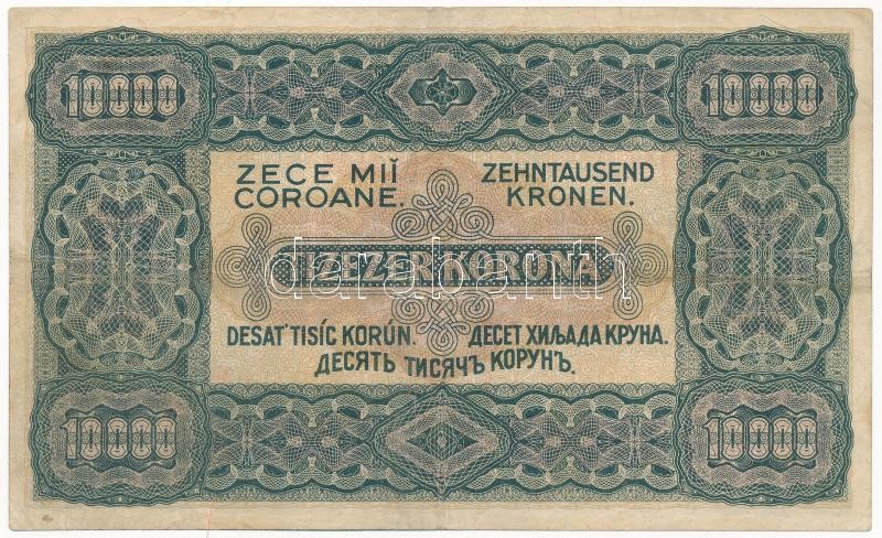 1923. 10.000K 'Magyar Pénzjegynyomda Rt.' jelöléssel, 'C141 012484' T:III / Hungary 1923. 10.000 Korona 'Magyar Pénzjegynyomda Rt.' printer's mark 'C141 012484' C:F Adamo K42/1 - Image 2