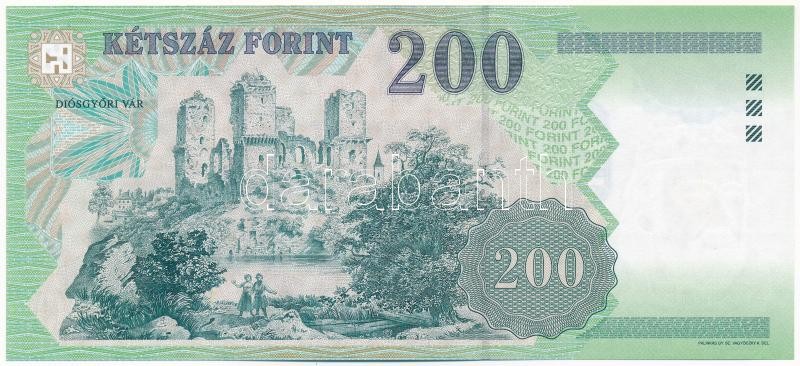 2001. 200Ft 'FA 4517383' T:I / Hungary 2001. 200 Forint 'FA 4517383' C:UNC Adamo F53A - Image 2