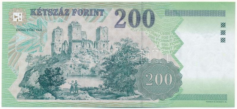 2005. 200Ft 'FA 7969531' T:I,I- / Hungary 2005. 200 Forint 'FB 7969531' C:UNC,AU Adamo F53E - Image 2