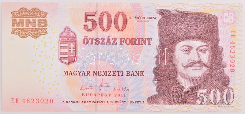 2011. 500Ft 'EB 4623020' T:I / Hungary 2011. 500 Forint 'EB 4623020' C:UNC