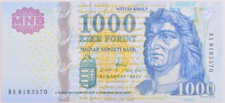 2011. 1000Ft 'DA 8183570' T:I / Hungary 2011. 1000 Forint 'DA 8183570' C:UNC