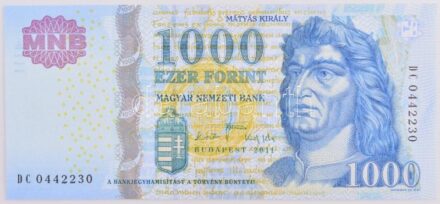 2011. 1000Ft 'DC 0442230' T:I / Hungary 2011. 1000 Forint 'DC 0442230' C:UNC