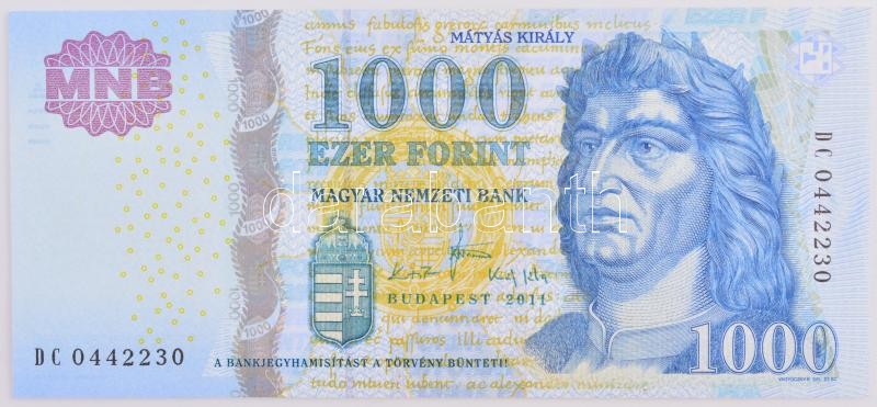 2011. 1000Ft 'DC 0442230' T:I / Hungary 2011. 1000 Forint 'DC 0442230' C:UNC