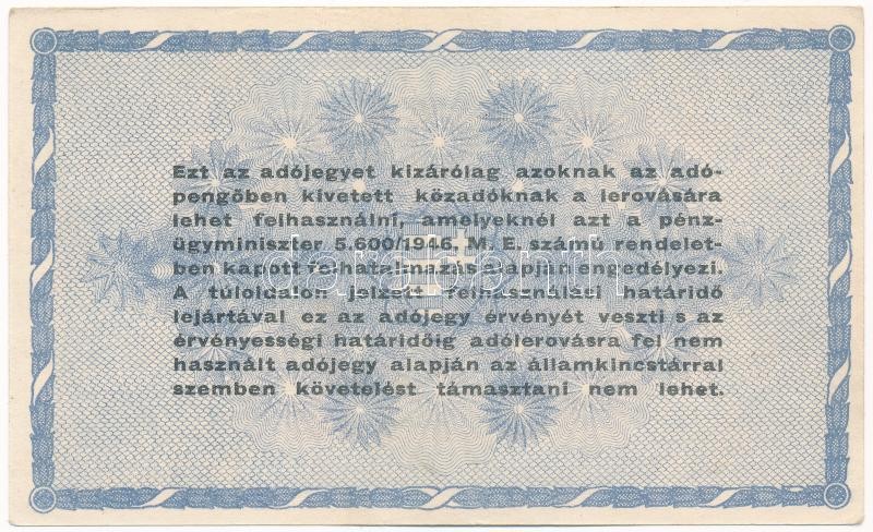 1946. 10.000.000AP T:I,I- / Hungary 1946. 10.000.000 Adópengő C:UNC,AU Adamo P54 - Image 2