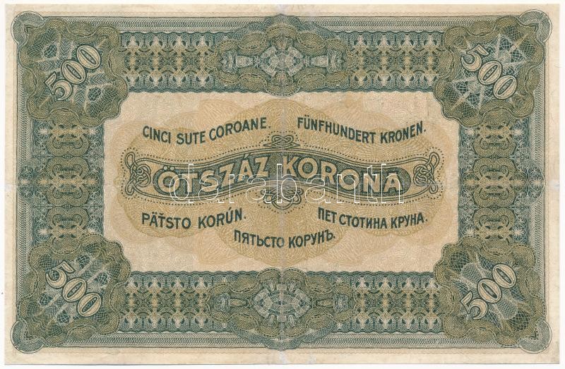 1920. 500K 'Orell Füssli Zürich', '5A 001 059411' T:III restaurált / Hungary 1920. 500 Korona 'Orell Füssli Zürich', '5A 001 059411' C:F restored Adamo K33 - Image 2