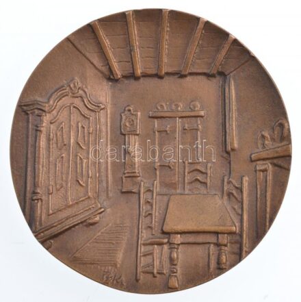 Borsos Miklós (1906-1990) 1978. 'Fa és Papiripari Szövetkezetek Szövetsége 1953-1978' kétoldalas, öntött bronz emlékérem (82mm) T:1,1- / Hungary 1978. 'Fa és Papiripari Szövetkezetek Szövetsége 1953-1978' double-sided cast, bronze
