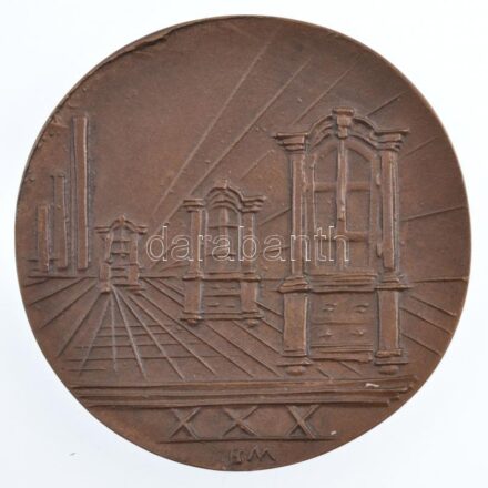 Borsos Miklós (1906-1990) DN 'Fa és Papiripari Szövetkezetek Szövetsége' kétoldalas, öntött bronz emlékérem (83mm) T:1,1- / Hungary ND 'Fa és Papiripari Szövetkezetek Szövetsége' double-sided cast bronze commemorative medallion.