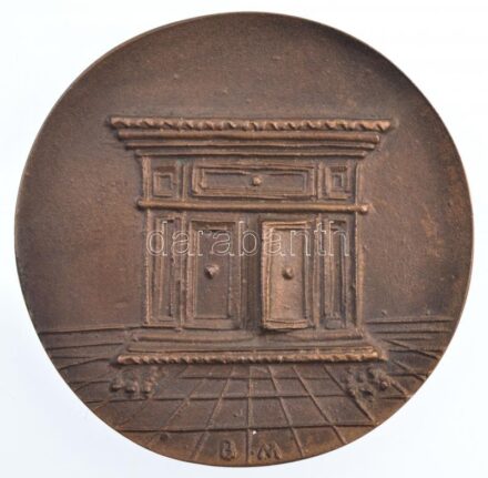 Borsos Miklós (1906-1990) 1977. 'Fa- és Papíripari Szövetkezetek Szövetsége' kétoldalas, öntött bronz emlékérem (81mm) T:1,1- / Hungary 1977. 'Fa- és Papíripari Szövetkezetek Szövetsége' double-sided cast bronze commemorative