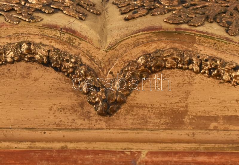 Régi díszes keret, sérült, kopott, 41x30cm - Image 3