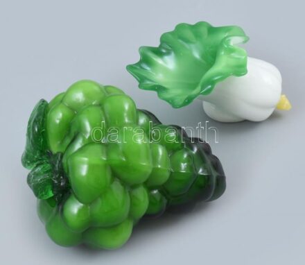 Üveg szőlő és virág, a virág ragasztott, m: 5,5-11cm
