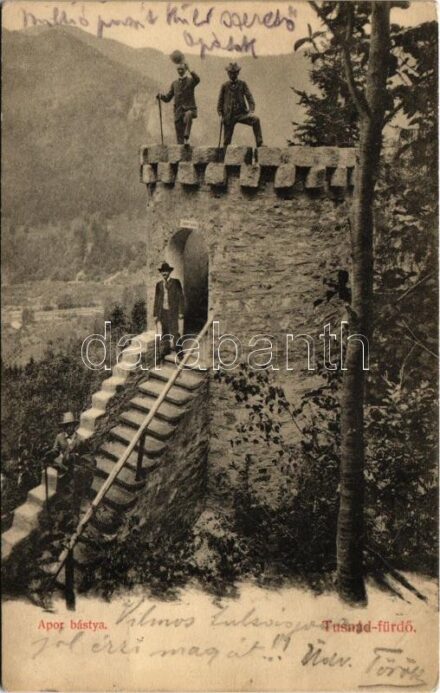 1908 Tusnád-fürdő, Baile Tusnad; Apor bástya. Brunner Lajos kiadása / bastion tower