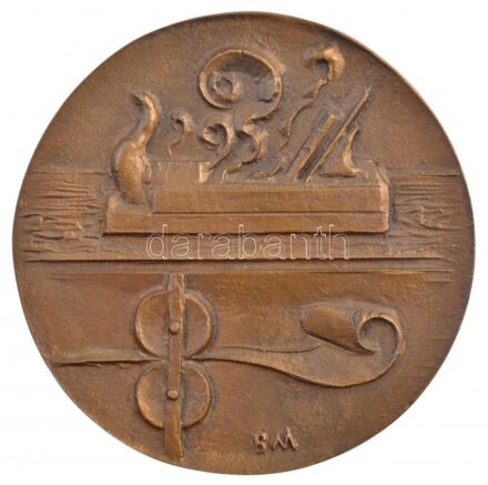 Borsos Miklós (1906-1990) DN 'Fa- és Papiripari Szövetkezetek Szövetsége' kétoldalas, öntött bronz emlékérem (89mm) T:1- / Hungary ND 'Fa- és Papiripari Szövetkezetek Szövetsége' double-sided, cast bronze commemorative medallion.
