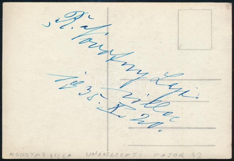 1935 Novotny villa fotója, Bp., VII. ker. Városligeti fasor 43. fotólap, a hátoldalán feliratozva, 9x13 cm - Image 2