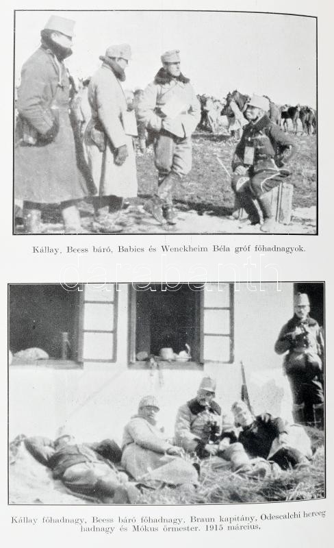 Henriquez Vince: A Cs. és Kir. 9. sz. Gróf Nádasdy huszárezred története 1940-1918. December, 1930, 204p + 1 nagy méretű térkép melléklet. Az Ezred Tisztikarának kiadása. Kiadói egészvászon kötés. Belső kötéstáblán - Image 4