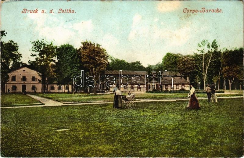 1915 Lajtabruck, Bruck an der Leitha; Corps-Baracke / Hadtest laktanya / K.u.k. Corps barracks (EK)