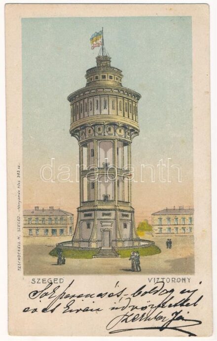 1905 Szeged, víztorony. Tzschockell H. 383. sz. litho (Rb)