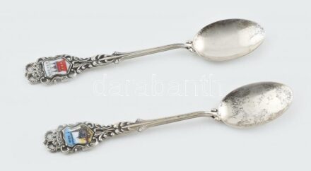 Ezüst (Ag) bécsi és speyeri emlékkanál, jelzett, h: 11cm, bruttó: 19g