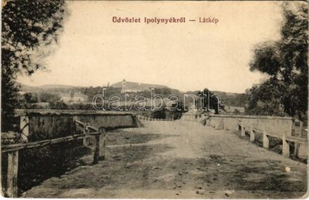 Ipolynyék, Nekyje, Vinica; híd, templom. Weisz Adolf utóda Widder Mór kiadása / bridge, church (EK)
