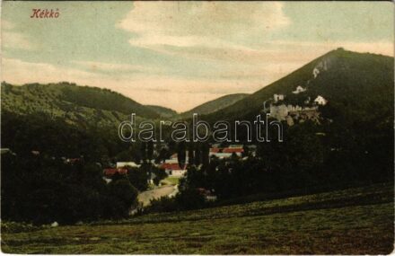 1911 Kékkő, Blauenstein, Modry Kamen; Hrad / Kékkői vár. Wertheimer Zsigmond kiadása / castle ruins (EK)