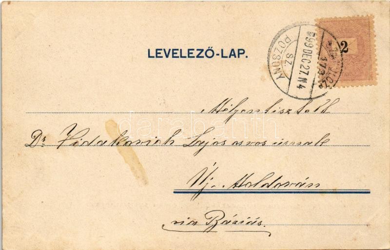 1899 (Vorläufer) Malacka, Malacky; községháza. Wiesner / town hall (fl) - Image 2