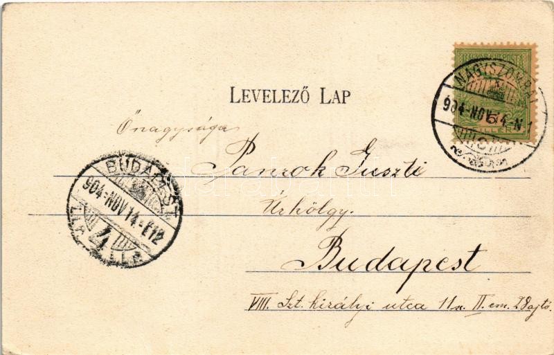 1904 Nagyszombat, Tyrnau, Trnava; Igazságügyi palota. Fischer Hugo kiadása / palace of justice - Image 2