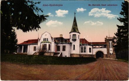 Alsógyékényes, Alsó-Gyékényes, Jichisu de Sus; Báró Horváth Emil udvarháza, kastély. Gálócsi Samu kiadása / castle, mansion (EK)