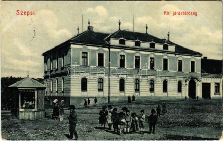 1911 Szepsi, Abaújszepsi, Moldava nad Bodvou; Kir. Járásbíróság, kút. W.L. Bp. 2635. / county court, well
