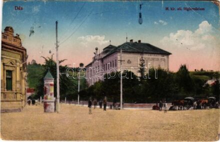 1913 Dés, Dej; M. kir. állami főgimnázium. Gálócsi Samu kiadása / grammar school (EB)