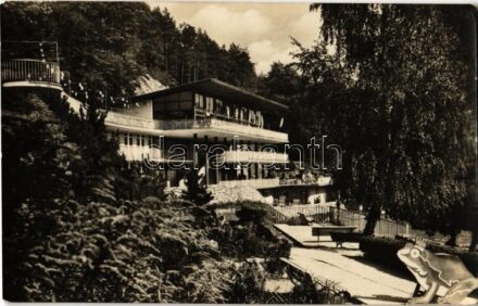 Trencsénteplic, Trencianske Teplice; Lesné termálne kúpalisko 'Zelená zaba' / fürdő / spa, bath (Rb)