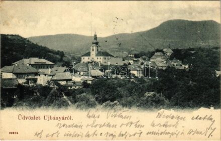 1900 Újbánya, Königsberg, Nová Bana; látkép / general view