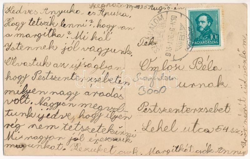 1935 Szeghalom, Andor bácsi háza, fonó asszony, veteményes kert. photo (EK) - Image 2