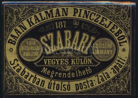 Szabari vegyes Baán Kálmán pincéjéből italcímke