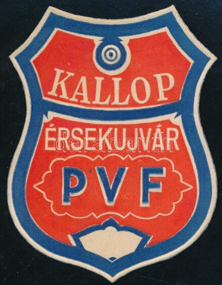 Kallop Érsekújvár dombornyomott címer