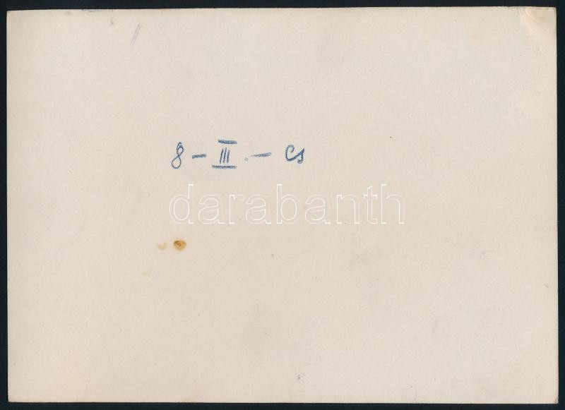 cca 1914-1918 SMS Erzherzog Karl, az Osztrák-Magyar Császári és Királyi Haditengerészet (K.u.K. Kriegsmarine) Erzherzog Karl-osztályú pre-dreadnought csatahajója (Schlachtschiff), feliratozott fotó, az egyik sarkán kissé sérült, - Image 2