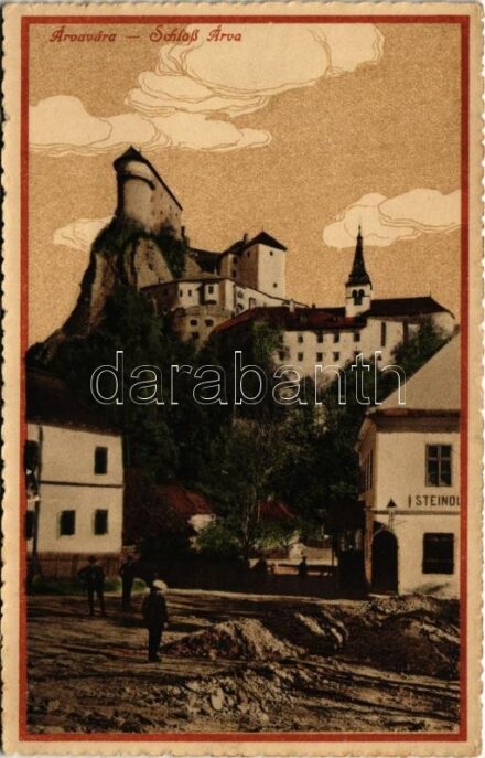 1915 Árvaváralja, Oravsky Podzámok (Magas-Tátra); vár, Steindl üzlete. Feitzinger Ede No. 247. / castle, shop