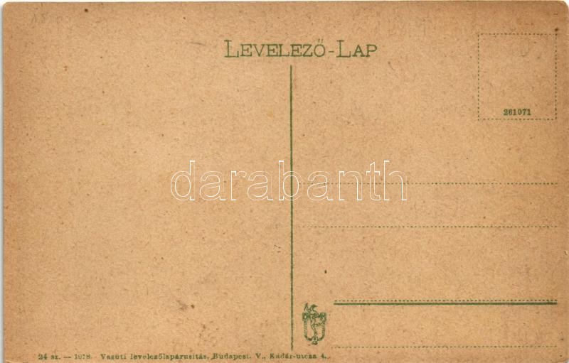 Ruttka, Vrútky; Vasúti híd, Kávéház és vendéglő, sorompó. Vasúti levelezőlapárusítás 24. sz. 1915. / railway bridge, cafe and restaurant - Image 2