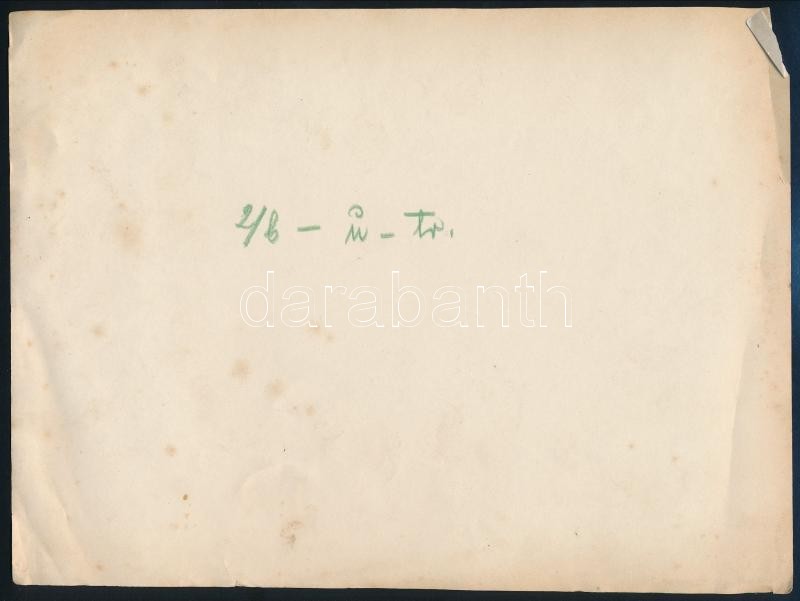 cca 1914-1918 SMS Balaton, az Osztrák-Magyar Császári és Királyi Haditengerészet (K.u.K. Kriegsmarine) Tátra-osztályú rombolója/torpedónaszádja (Zerstörer/Torpedoboot), feliratozott fotó, kisebb törésnyomokkal, sarkain kissé - Image 2