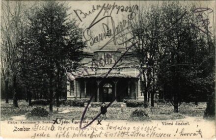 1905 Zombor, Sombor; Városi díszkert. Kaufmann B. kiadása / park (EM)
